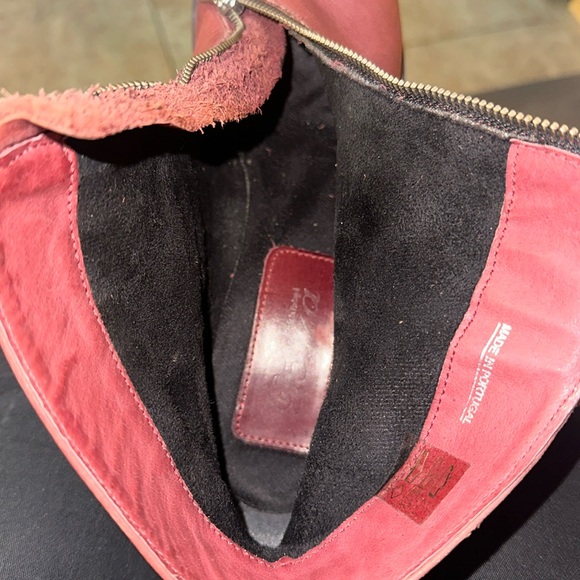 Biza burgundy leather zipper boots - Picture 6 of 15